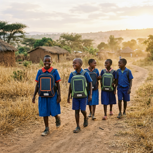 Solar powered backpacks