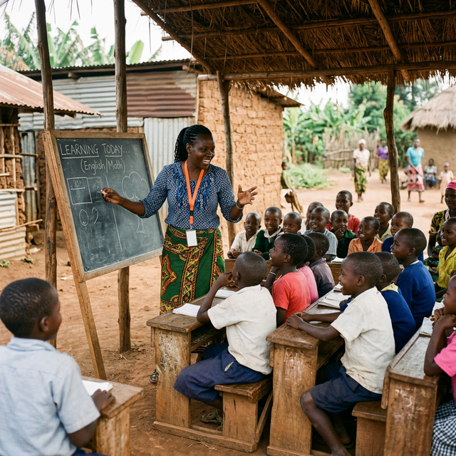 Teacher in classroom